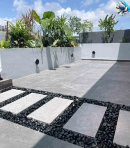 Sỏi đen bóng sỏi trang trí sân vườn đẹp