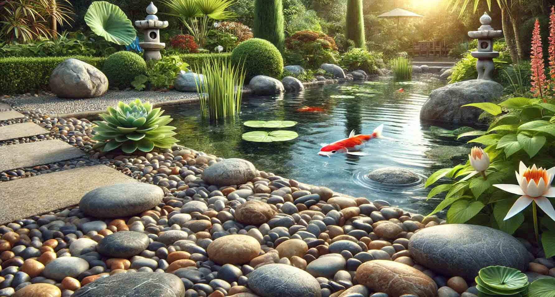 banner sỏi trang trí