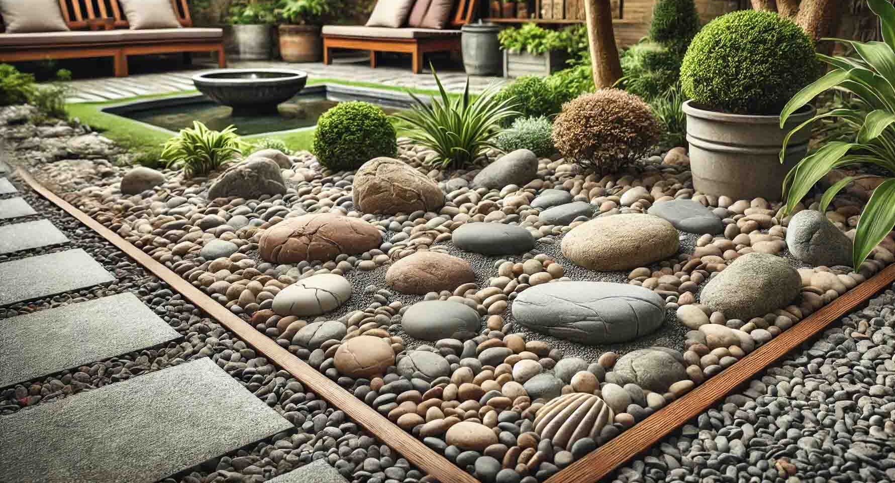 banner sỏi trang trí