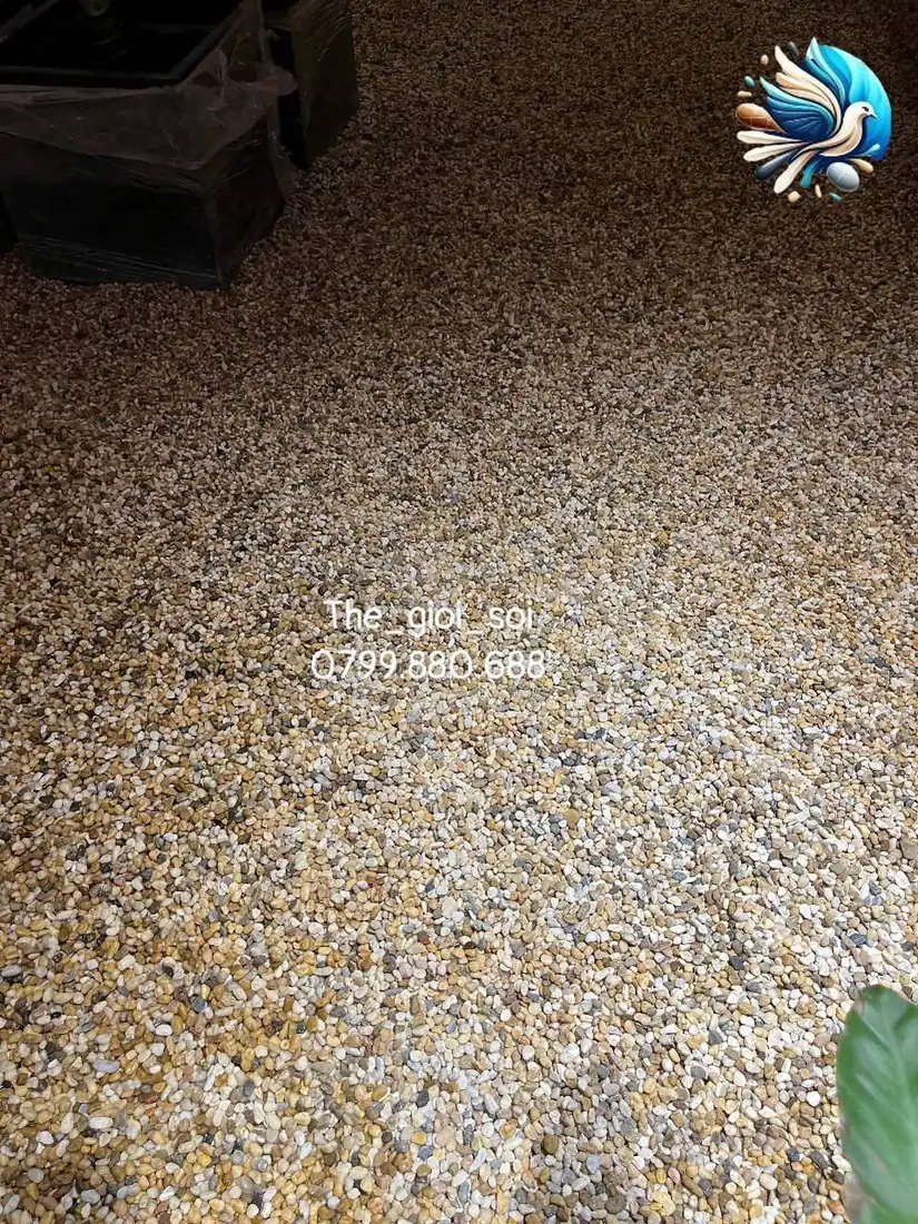 Sỏi sông ba màu rải nền Sỏi sông ba màu rải nền