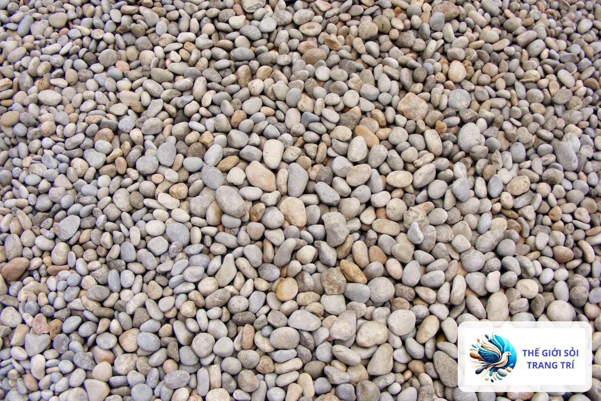 Sỏi nhỏ nâu xám rải nền, tham khảo cho sỏi trang trí tại Thái Nguyên
